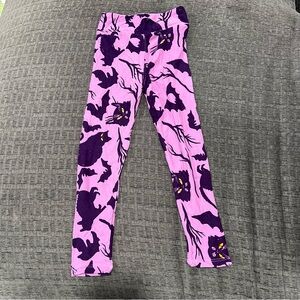LuLaRoe Kids Leggings with Purple Cat